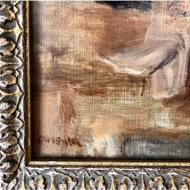 Seymour Remenick, Seymour Remenick Still Life Table Scape Oil Painting with Bottle and Fruit For Sale - Image 4 of 6