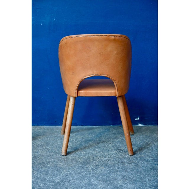 Brown Mid-Century French Barrel-Shaped Childrens Chair, 1950s For Sale - Image 8 of 11