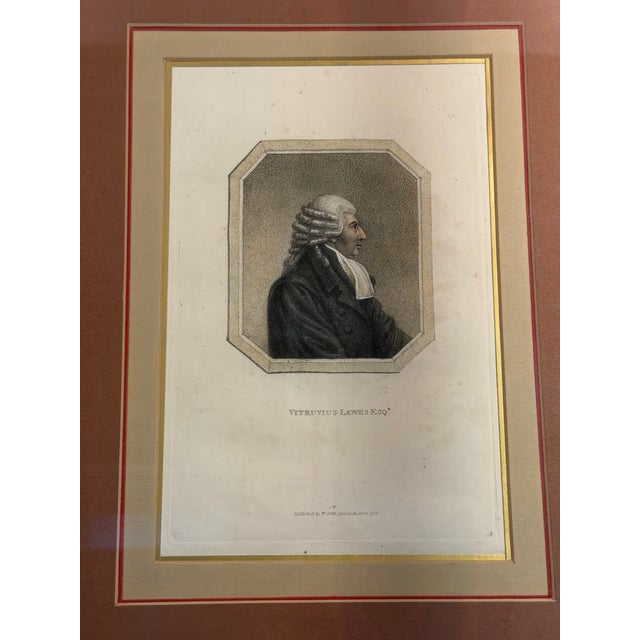 Early 19th Century Pair of Antique English Hand Colored Engraving Portraits For Sale - Image 5 of 11