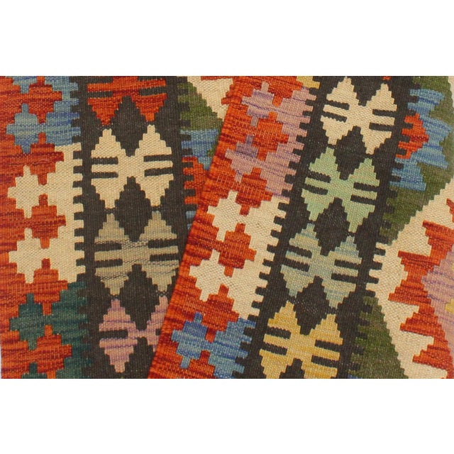 Caucasian Kilim Rust Charcoal Wool Rug - 2'7" X 4'1" For Sale In New York - Image 6 of 7