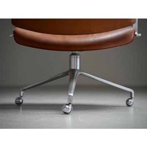 1960s FK84 Desk Chair in Cognac Leather attributed to Fabricius and Kastholm for Kill International, Denmark, 1960s For Sale - Image 5 of 12