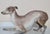 French Life Size Antique French Porcelain Grey Hound 1867 ( 159 Years Old) For Sale - Image 3 of 16