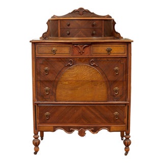 Vintage Antique Georgian Highboy Dresser For Sale