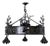 Hand-Forged Animal Motif Iron Chandelier, 1920 For Sale