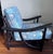 Mid 20th Century Black Rattan Bamboo Lounge Chair in the Manner of Ficks Reed For Sale - Image 11 of 16
