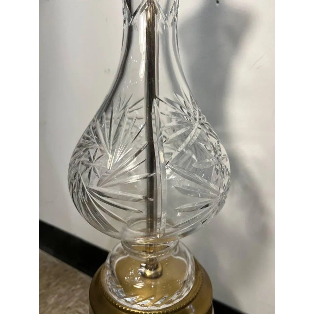 1940s 1940's French Crystal Table Lamps - a Pair For Sale - Image 5 of 7