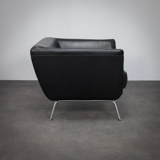 Postmodern Vintage Leather Lounge Chair by Stefan Steenkist for Young International, Netherlands, 1990s For Sale - Image 3 of 11