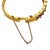 Late 19th Century Victorian 14k Gold Amethyst & Diamond Hinged Bangle Bracelet For Sale In Charlotte - Image 6 of 7