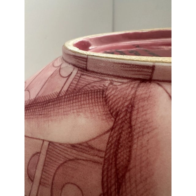 Mid 20th Century Gio Ponti Richard Ginori Italian Pottery Art Deco 1031 Bowl Rare Male Figure For Sale - Image 9 of 11