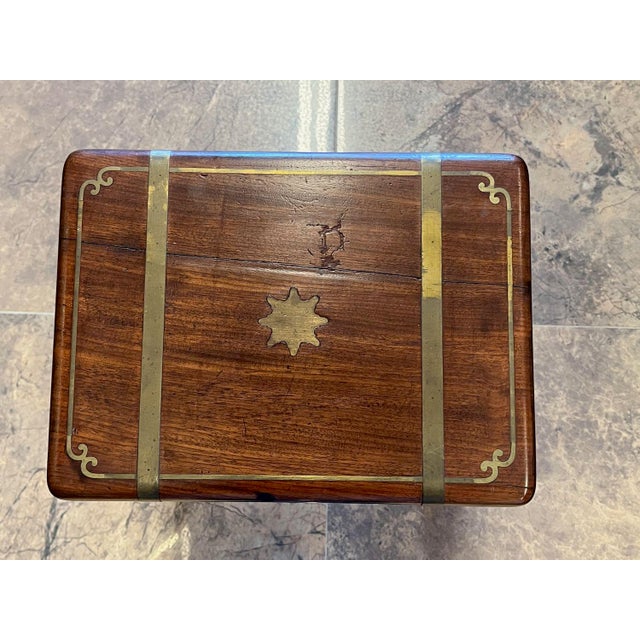 Antique Humidor Side Table | Chairish