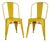 Tolix Chairs in Yellow Metal by Xavier Pauchard, 1970s, Set of 2 For Sale