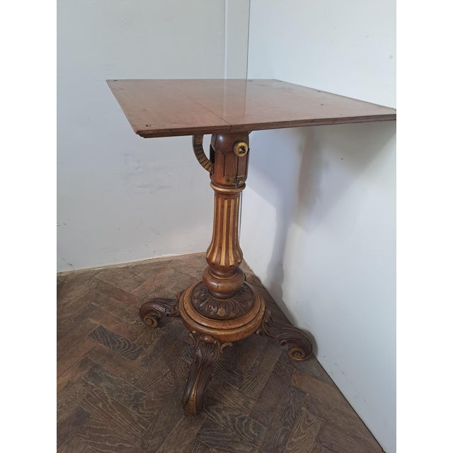Wood Victorian Walnut Tilting Reading Stand, 1860 For Sale - Image 7 of 9