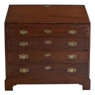 20th Century Mahogany Slant Front Secretary Desk For Sale
