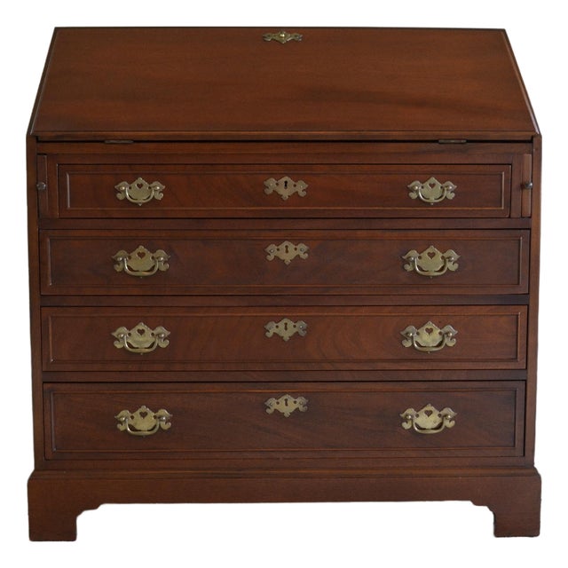 20th Century Mahogany Slant Front Secretary Desk For Sale