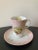 Antique Austrian Belle Epoque Pink Floral Porcelain Coffee Espresso Tea Cup and Saucer by Carlsbad, Ca. 19th Century For Sale - Image 12 of 12