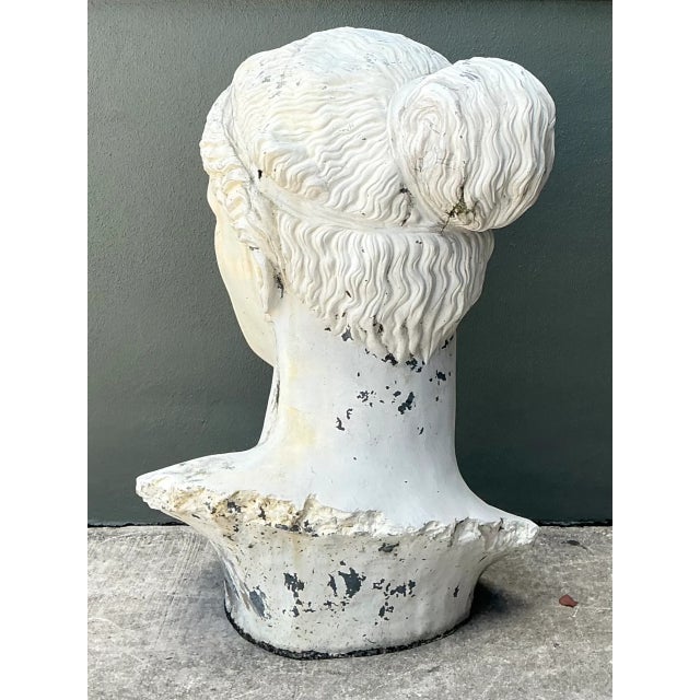 Vintage Monumental Fiberglass Roman Goddess Head Sculpture For Sale - Image 9 of 12