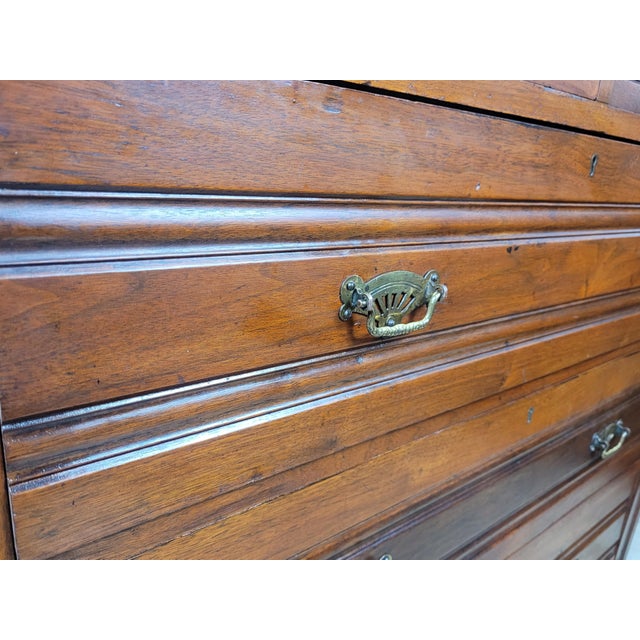 Edwardian Chest of Drawers in Walnut, 1910s For Sale - Image 10 of 18
