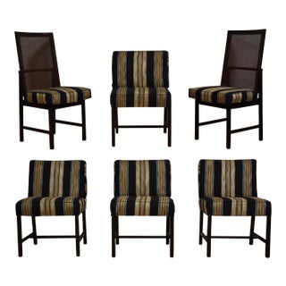 1950s Ebonized Dining Chairs - Set of 6 For Sale