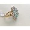 28 Carat Natural Aquamarine and Diamond Cocktail Ring 18 Karat Gold Adjustable For Sale - Image 16 of 18