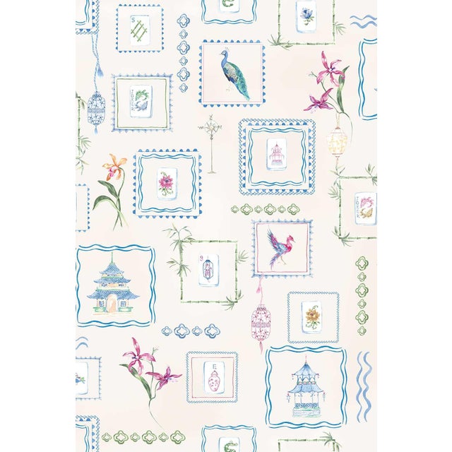 Not Yet Made - Made To Order Mahjong Tile Grasscloth Wallpaper by House Party | Soap White | 8 Yards For Sale - Image 5 of 7