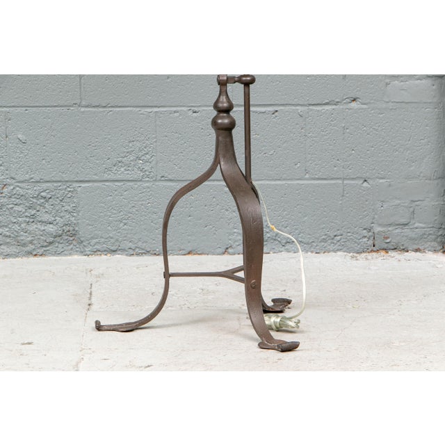 Vintage Mediterranean Revival Style Wrought Iron Floor Lamp For Sale In New York - Image 6 of 10
