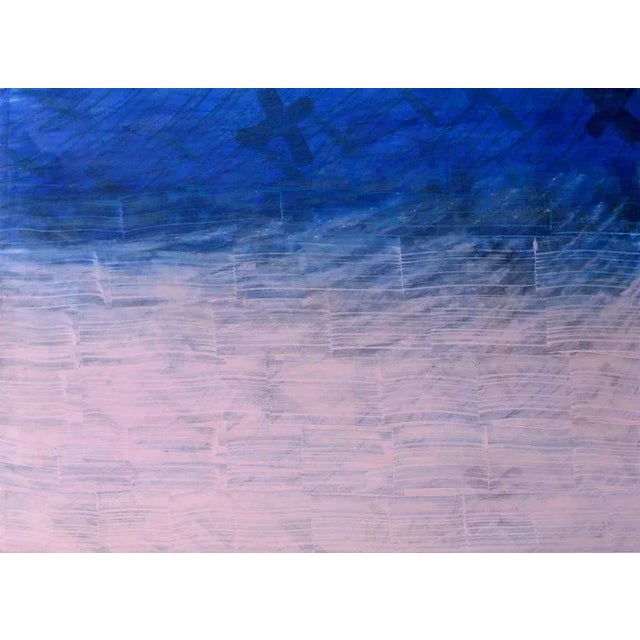 Blue Pink and Blue Abstract For Sale - Image 8 of 10