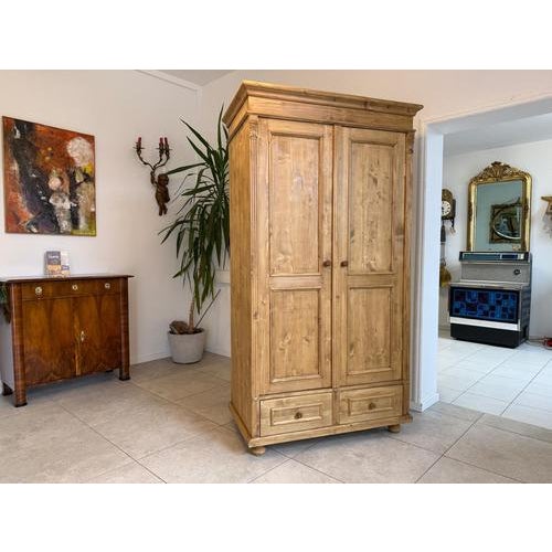 Wood Rustic Wardrobe in Natural Wood For Sale - Image 7 of 16