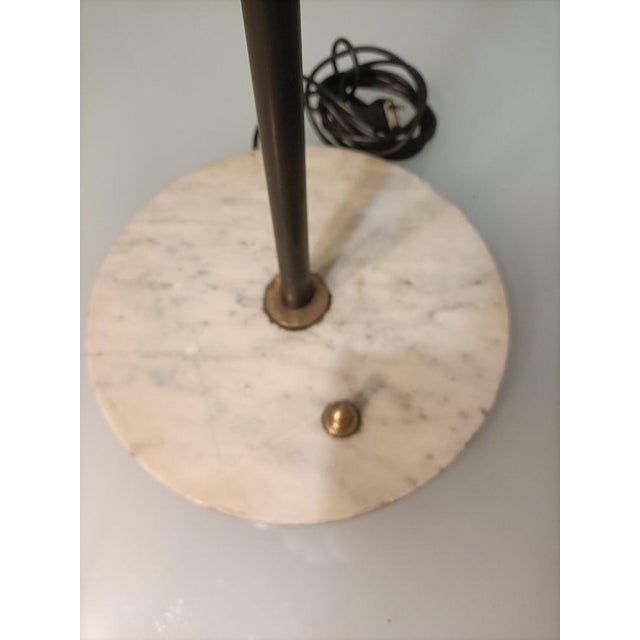 Iron, Brass & Marble Floor Lamp by Alberello Galassia for Stilnovo, 1950s For Sale - Image 14 of 15