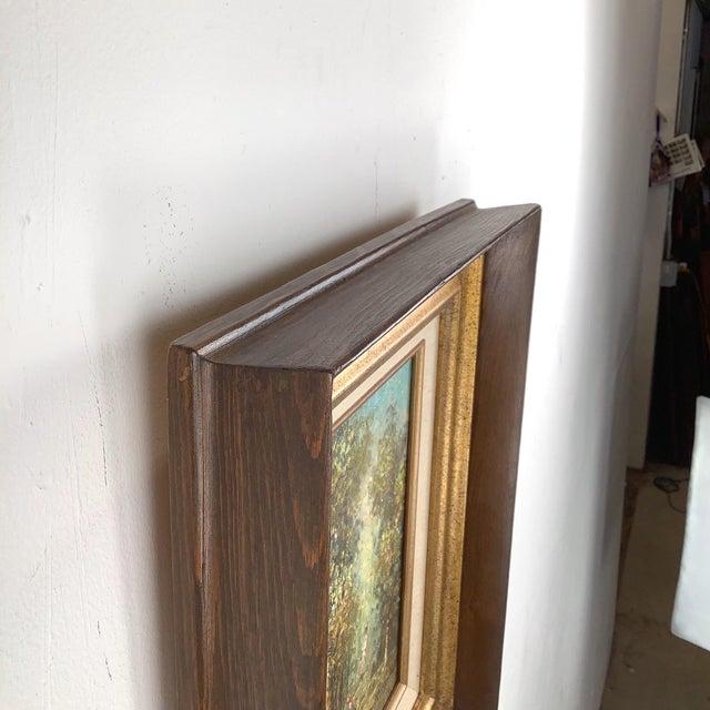 Signed Mid-Century European Impressionist Landscape Oil Painting in Gilt Frame For Sale In Philadelphia - Image 6 of 12