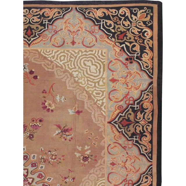 Tribal Galerie Shabab Collection Early 20th Century French Aubusson Flatweave Rug For Sale - Image 3 of 10