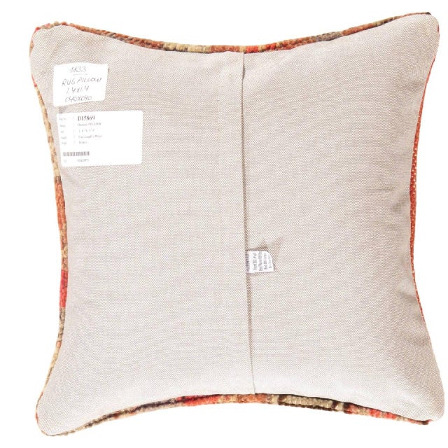 Vintage hand woven Turkish pillow. This is made of wool. Back cotton. Beautiful colors and well made. This pillow features...