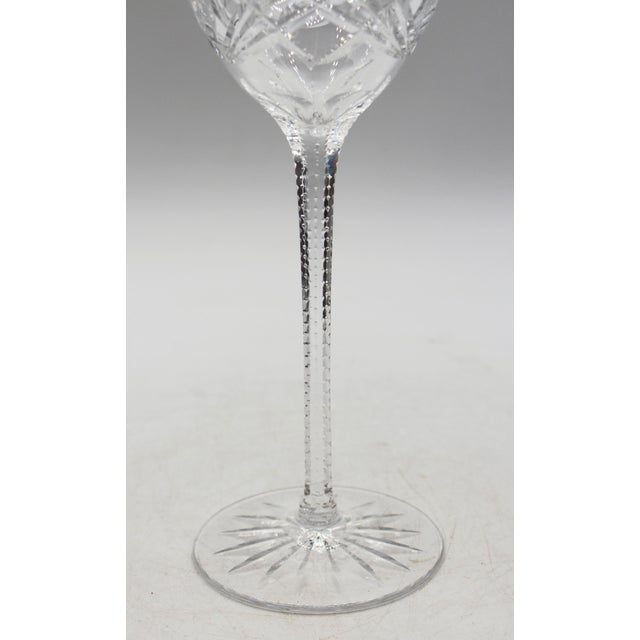 Continental Antique Set of 8 Handblown and Cut Crystal Wine Glasses For Sale In Raleigh - Image 6 of 9