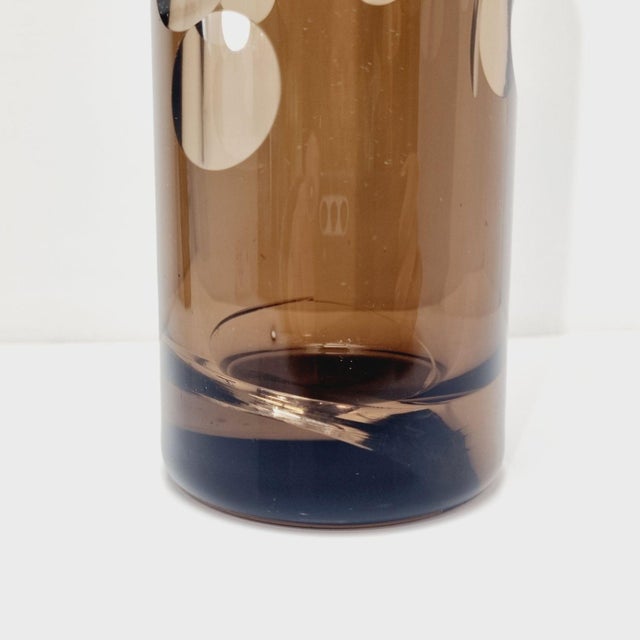 1960s Mid-Century Modern Art Glass Vase with Lens Cut Decor from Géza Takács, 1960s For Sale - Image 5 of 11