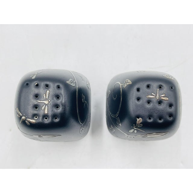 Emilia Castillo Pure Silver & Porcelain Salt & Pepper Shakers, Taxco, 1998 For Sale In Los Angeles - Image 6 of 10