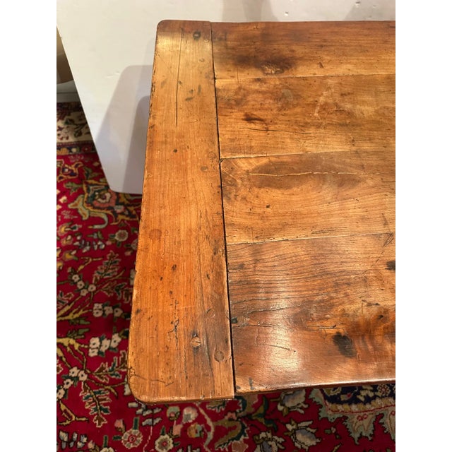 French Country Antique French Oak Farm Table With Breadboards For Sale - Image 3 of 18