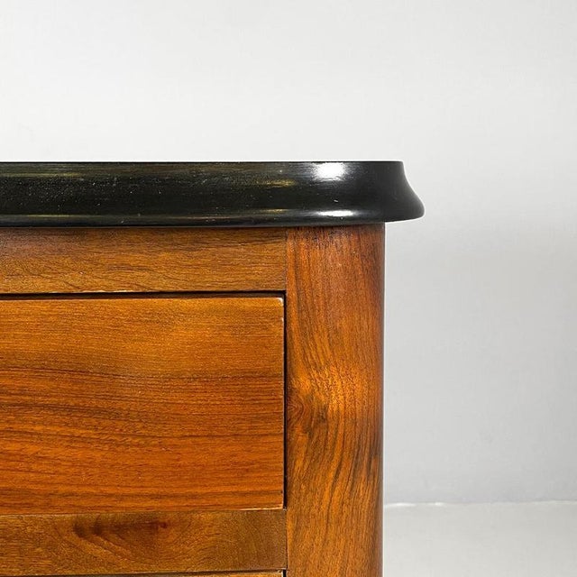 Italian Art Deco Wooden Dresser with Drawers and Transparent Glass Handles, 1940s For Sale - Image 9 of 18