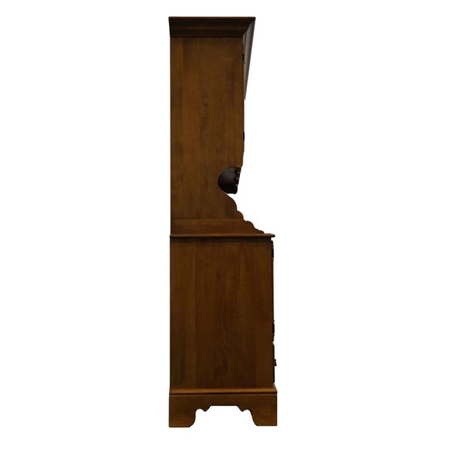 Ethan Allen Heirloom Nutmeg Maple 48" Buffet W. Display Hutch 10-6007 / 10-6016 For Sale - Image 11 of 11