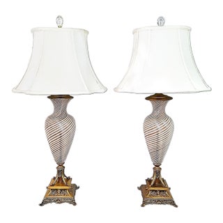 1970s Venetian Table Lamps, a Pair For Sale