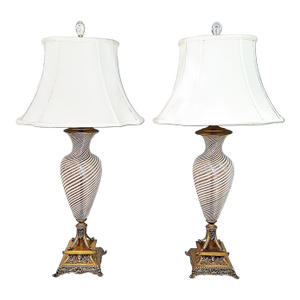 1970s Venetian Table Lamps, a Pair