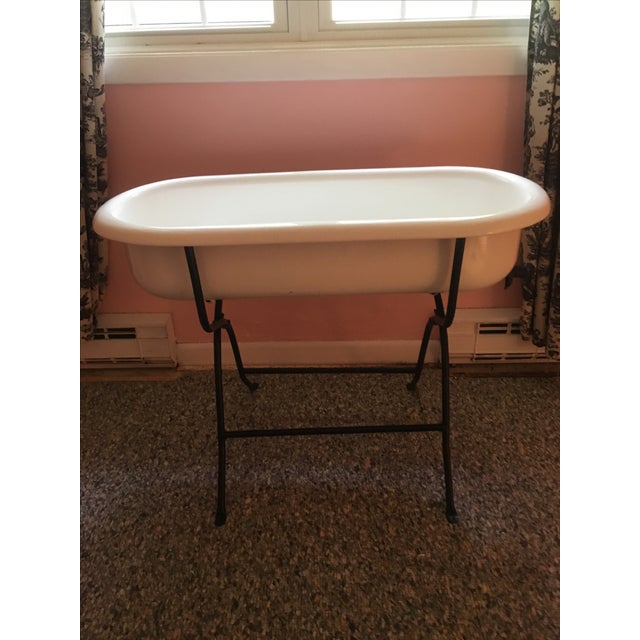 Vintage Hungarian Baby Tub on Stand Chairish