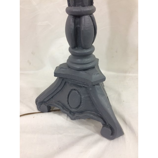 Shabby Chic Plaster Pricket Lamp For Sale - Image 3 of 8