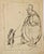 China ink drawing on paper. Not signed. Good condition except for a minor tear on center margin and a central fold. This...