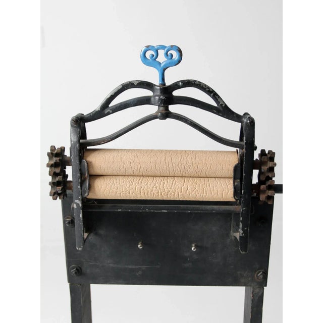 Rustic Antique Laundry Wash Wringer With Stand For Sale - Image 3 of 12
