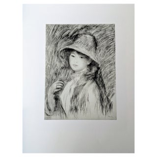 Pierre-Auguste Renoir, Portrait of a Young Girl with Hat, Lithograph For Sale