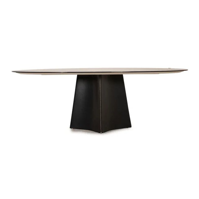 Black Glass Dining Table by Matteo Grassi For Sale - Image 6 of 8
