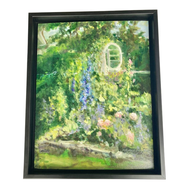 Nantucket Garden Painting - Framed For Sale