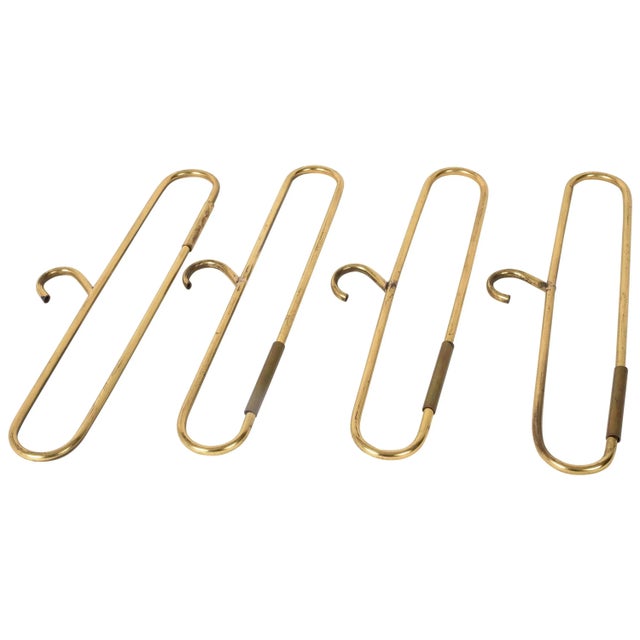 Vintage Brass Coat Hangers, 1970s, Set of 4 For Sale - Image 6 of 7
