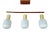 Scandinavian Pendant Light in Glass and Teak, 1960s For Sale