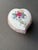 Small vintage hand painted floral, stylized porcelain heart trinket box. Delicate gold gilt accents. Made by Herend, in...