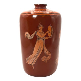 Athenian Ware Miniature Vase with Classical Greek Figures by George Jones, 1890s For Sale